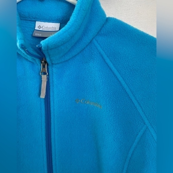Columbia Full Zip Fleece Jacket Turquoise Youth Lg (14-16) - Picture 6 of 10
